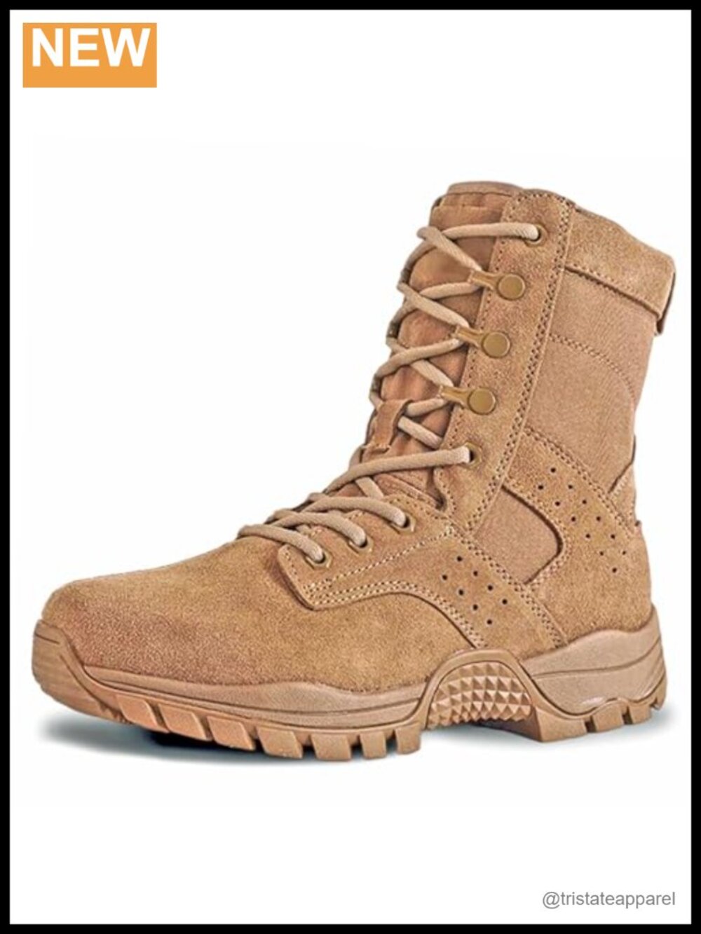 Tactical Military Boots YKK Side Zip Suede Waterproof Work Combat Men